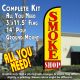 Smoke Shop Windless Feather Banner Flag Kit (Flag, Pole, & Ground Mt)