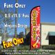 SMOKE SHOP Windless Feather Banner Flag (2.5 x 11.5 Feet)