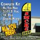 SMOKE SHOP (Yellow/Black) Flutter Feather Banner Flag Kit (Flag, Pole, & Ground Mt)