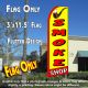 SMOKE SHOP (Yellow/Red) Flutter Feather Banner Flag (11.5 x 3 Feet)