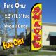 SNACKS Windless Polyknit Feather Flag (2.5 x 11.5 feet)