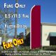 Solid BURGUNDY Flutter Feather Banner Flag (11.5 x 2.5 Feet)