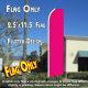 Solid MAGENTA Flutter Feather Banner Flag (11.5 x 2.5 Feet)