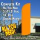 Solid Orange Windless Feather Banner Flag Kit (Flag, Pole, & Ground Mt)