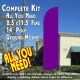 SOLID PURPLE Windless Feather Banner Flag Kit (Flag, Pole, & Ground Mt)