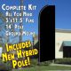 Solid Black  Feather Banner Flag Kit (Flag, Pole, & Ground Mt)