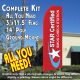 STAR CERTIFIED Smog Check Station Flutter Feather Banner Flag Kit (Flag, Pole, & Ground Mt)