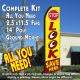 STOP LOOK SAVE HERE (Yellow/Red) Flutter Feather Banner Flag Kit (Flag, Pole, & Ground Mt)