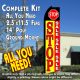 STOP SALE (Yellow/Red) Flutter Feather Banner Flag Kit (Flag, Pole, & Ground Mt)