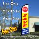 STOP SAVE NOW Windless Feather Banner Flag (2.5 x 11.5 Feet)
