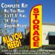 Storage (Yellow/Red) Windless Feather Banner Flag Kit (Flag, Pole, & Ground Mt)