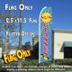 SUNGLASSES (Blue) Flutter Feather Banner Flag (11.5 x 2.5 Feet)