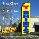 T SHIRTS (Yellow) Flutter Feather Banner Flag (11.5 x 3 Feet)