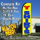 T SHIRTS (Yellow) Flutter Feather Banner Flag Kit (Flag, Pole, & Ground Mt)