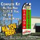 TACOS & BURRITOS (Green/Red) Flutter Feather Banner Flag Kit (Flag, Pole, & Ground Mt)