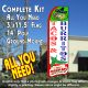 TACOS & BURRITOS (White/Green Chili) Flutter Feather Banner Flag Kit (Flag, Pole, & Ground Mt)
