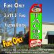 Tacos (Red/Green) Windless Advertising Feather Banner – Flag Only