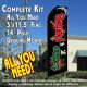 TATTOO/PIERCING (Red/Green) Flutter Feather Banner Flag Kit (Flag, Pole, & Ground Mt)