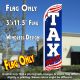 Tax Service (Patriotic) Windless Polyknit Feather Flag (3 x 11.5 feet)