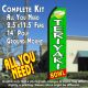 TERIYAKI BOWL (Green/White) Flutter Feather Banner Flag Kit (Flag, Pole, & Ground Mt)