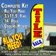 TILE SALE (Yellow) Flutter Feather Banner Flag Kit (Flag, Pole, & Ground Mt)