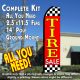 TIRE SALE (Red/Checkered) Flutter Feather Banner Flag Kit (Flag, Pole, & Ground Mt)