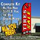TIRES SALE (Red) Flutter Feather Banner Flag Kit (Flag, Pole, & Ground Mt)