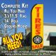 TIRES SALE (Yellow) Flutter Feather Banner Flag Kit (Flag, Pole, & Ground Mt)
