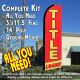 Title Loans (Red/Yellow) Windless Advertising Feather Banner – Complete Flag Kit