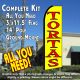 TORTAS (Yellow) Flutter Feather Banner Flag Kit (Flag, Pole, & Ground Mt)