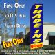 Trade Ins Welcome (Blue/Yellow) Windless Advertising Feather Banner – Flag Only