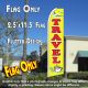 Travel (Yellow) Windless Advertising Feather Banner – Flag Only