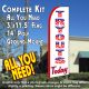 TRYOUTS TODAY (White) Flutter Feather Banner Flag Kit (Flag, Pole, & Ground Mt)