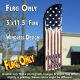 United We Stand (Vintage) Windless Polyknit Feather Flag (3 x 11.5 feet)