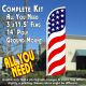 Us Flag Pattern (Waves) Windless Advertising Feather Banner – Complete Flag Kit