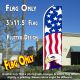 USA PATRIOTIC (Eagle) Flutter Feather Banner Flag (11.5 x 3 Feet)