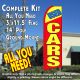 USED CARS (Yellow/Red) Flutter Feather Banner Flag Kit (Flag, Pole, & Ground Mt)
