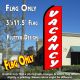 Vacancy Windless Advertising Feather Banner – Complete Flag Kit