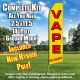VAPE SHOP (YELLOW/RED) Econo Feather Banner Flag Kit (Flag, Pole, & Ground Mt)
