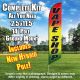 VAPE SHOP (Yellow/Green/Red) Windless Feather Banner Flag Kit (Flag, Pole, & Ground Mt)