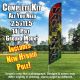 VAPE SHOP (Black/black rasta tri color) Windless Feather Banner Flag Kit (Flag, Pole, & Ground Mt)