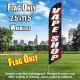 VAPE SHOP black / white red smoke Windless Feather Banner Flag