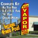 E-CIGS VAPOR SOLD HERE (Yellow/Red) Flutter Feather Banner Flag Kit (Flag, Pole, & Ground Mt)