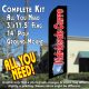 VIDRIOS DE CARRO (Auto Glass) Flutter Feather Banner Flag Kit (Flag, Pole, & Ground Mt)