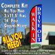 Walk In Drive Out Windless Feather Banner Flag Kit (Flag, Pole, & Ground Mt)