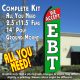 WE ACCEPT EBT (Red/Green) Flutter Feather Banner Flag Kit (Flag, Pole, & Ground Mt)