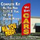 We Buy Cars (Red/Yellow) Windless Feather Banner Flag Kit (Flag, Pole, & Ground Mt)