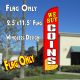 WE BUY COINS (Red/White) Windless Polyknit Feather Flag (2.5 x 11.5 feet)