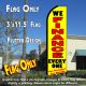 WE FINANCE EVERYONE (Yellow) Flutter Feather Banner Flag (11.5 x 3 Feet)
