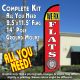 WE FIX FLATS Windless Feather Banner Flag Kit (Flag, Pole, & Ground Mt)
